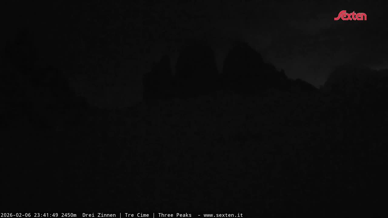 3 Zinnen Dolomites ,Tre Cime di Lavaredo (Three Peaks of Lavaredo) Live Cam - Belluno, Veneto, Italy