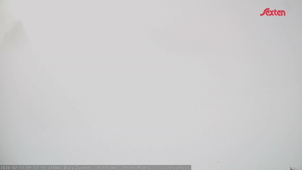 3 Zinnen Dolomites ,Tre Cime di Lavaredo (Three Peaks of Lavaredo) Live Cam - Belluno, Veneto, Italy