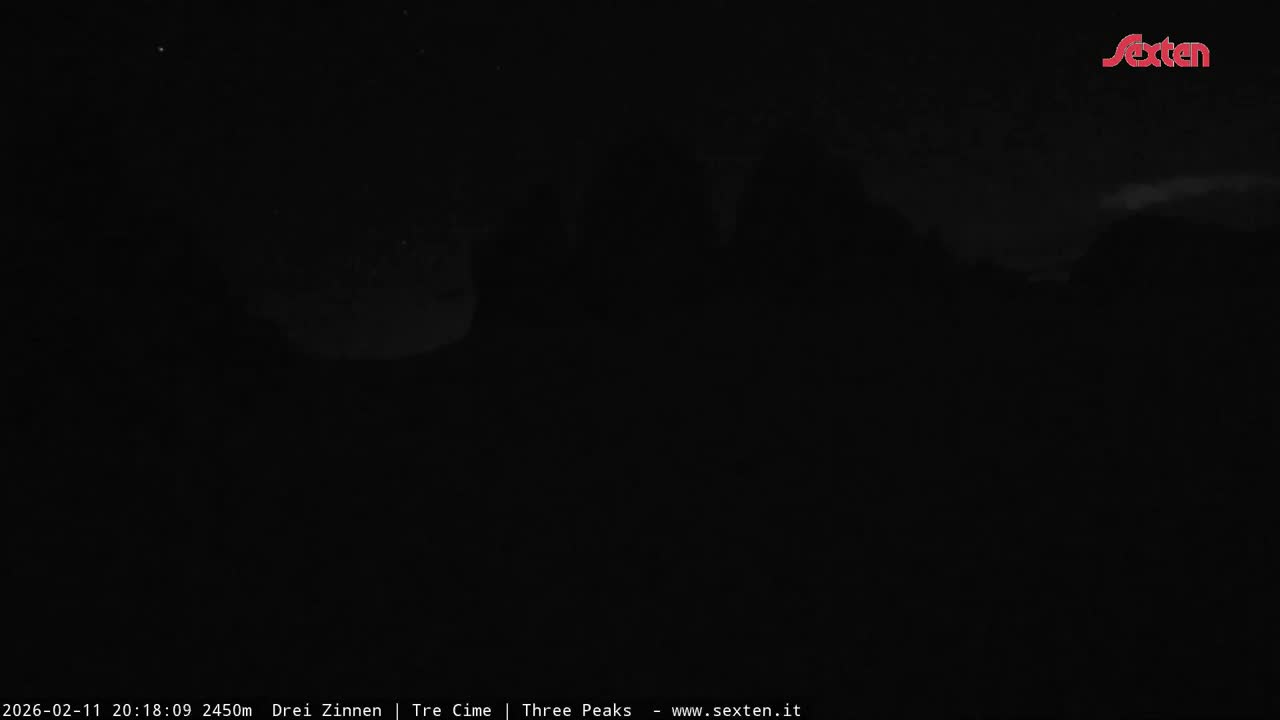 3 Zinnen Dolomites ,Tre Cime di Lavaredo (Three Peaks of Lavaredo) Live Cam - Belluno, Veneto, Italy