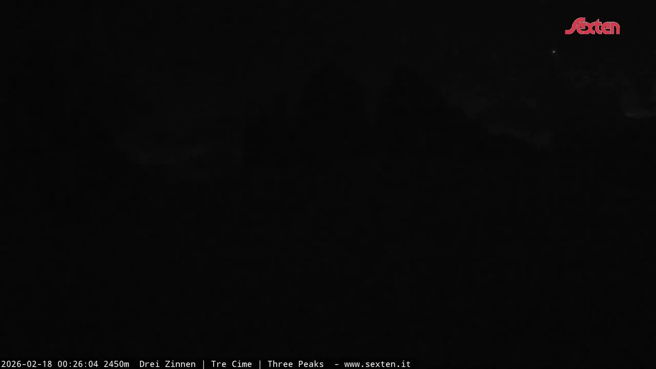 3 Zinnen Dolomites ,Tre Cime di Lavaredo (Three Peaks of Lavaredo) Live Cam - Belluno, Veneto, Italy