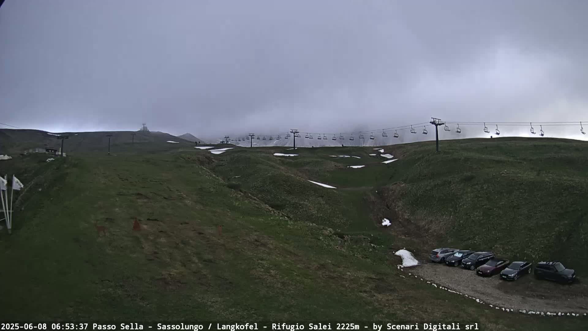 Sassolungo , Langkofel - Passo Sella Ski Slopes Dolomites Live Cam  - Bolzano, Trentino-South Tyrol, Italy