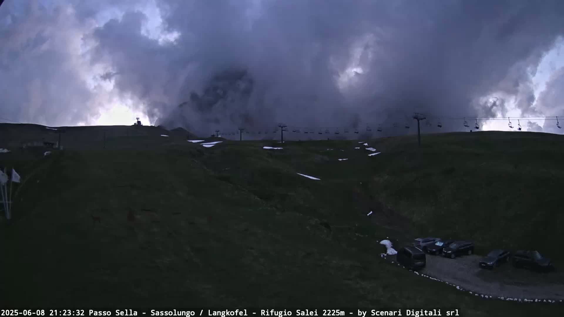 Sassolungo , Langkofel - Passo Sella Ski Slopes Dolomites Live Cam  - Bolzano, Trentino-South Tyrol, Italy