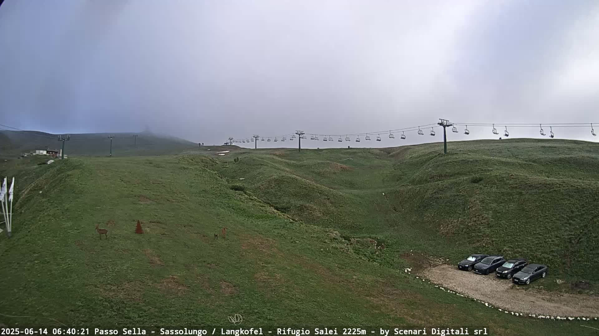 Sassolungo , Langkofel - Passo Sella Ski Slopes Dolomites Live Cam  - Bolzano, Trentino-South Tyrol, Italy