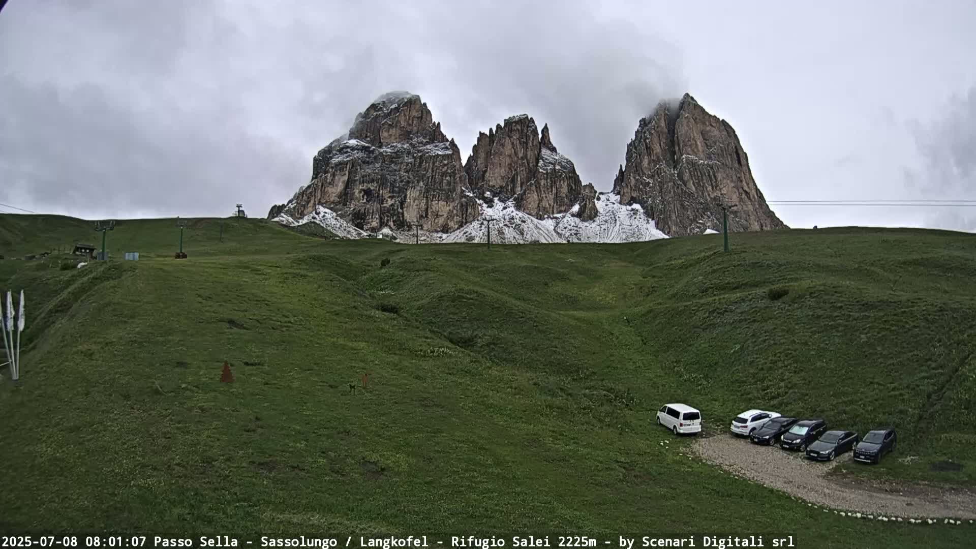 Sassolungo , Langkofel - Passo Sella Ski Slopes Dolomites Live Cam  - Bolzano, Trentino-South Tyrol, Italy