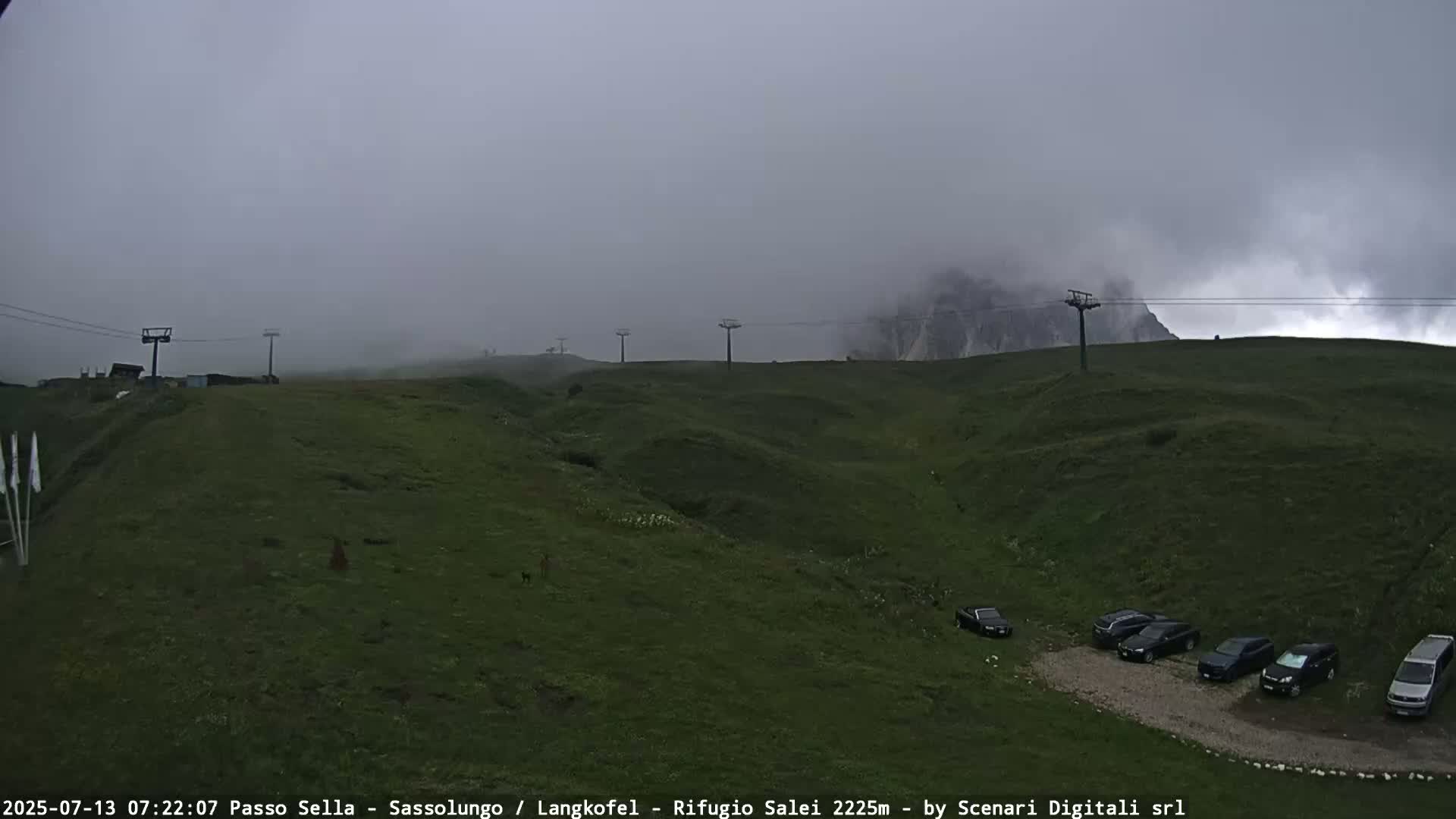 Sassolungo , Langkofel - Passo Sella Ski Slopes Dolomites Live Cam  - Bolzano, Trentino-South Tyrol, Italy