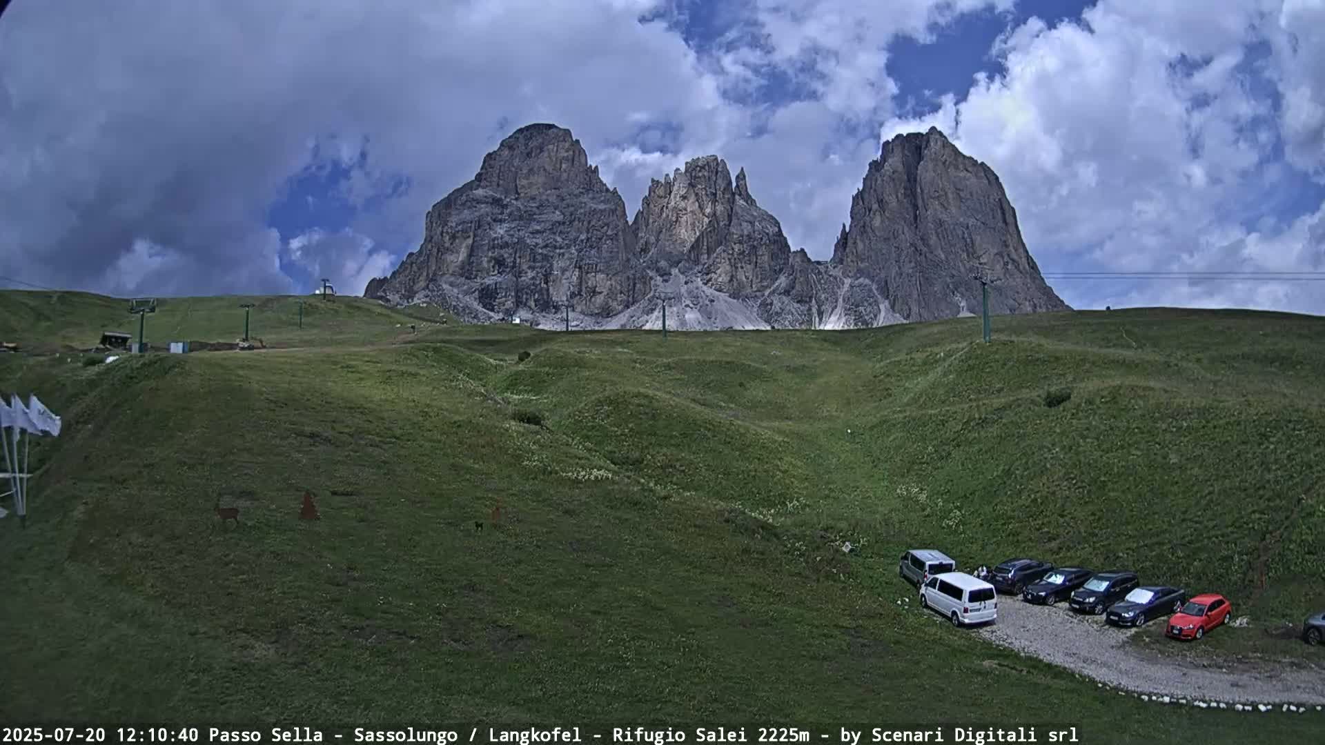 Sassolungo , Langkofel - Passo Sella Ski Slopes Dolomites Live Cam  - Bolzano, Trentino-South Tyrol, Italy