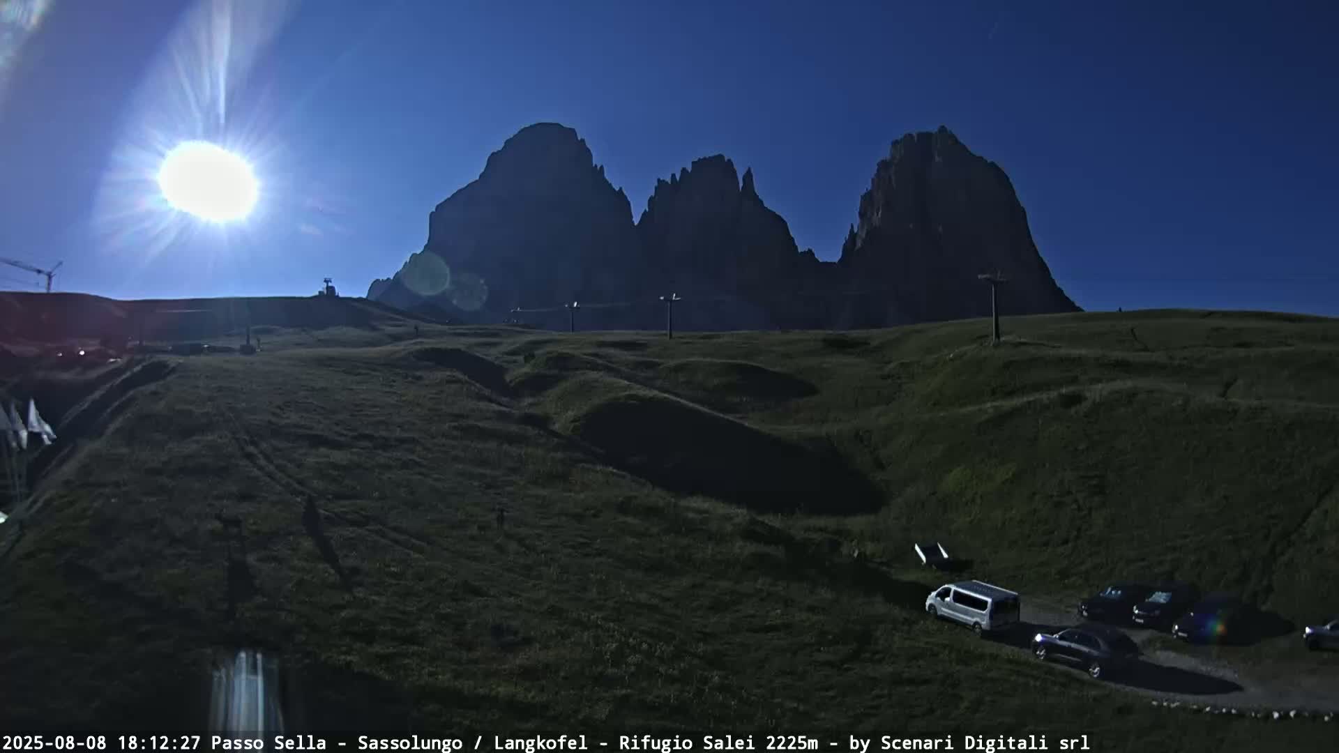 Sassolungo , Langkofel - Passo Sella Ski Slopes Dolomites Live Cam  - Bolzano, Trentino-South Tyrol, Italy