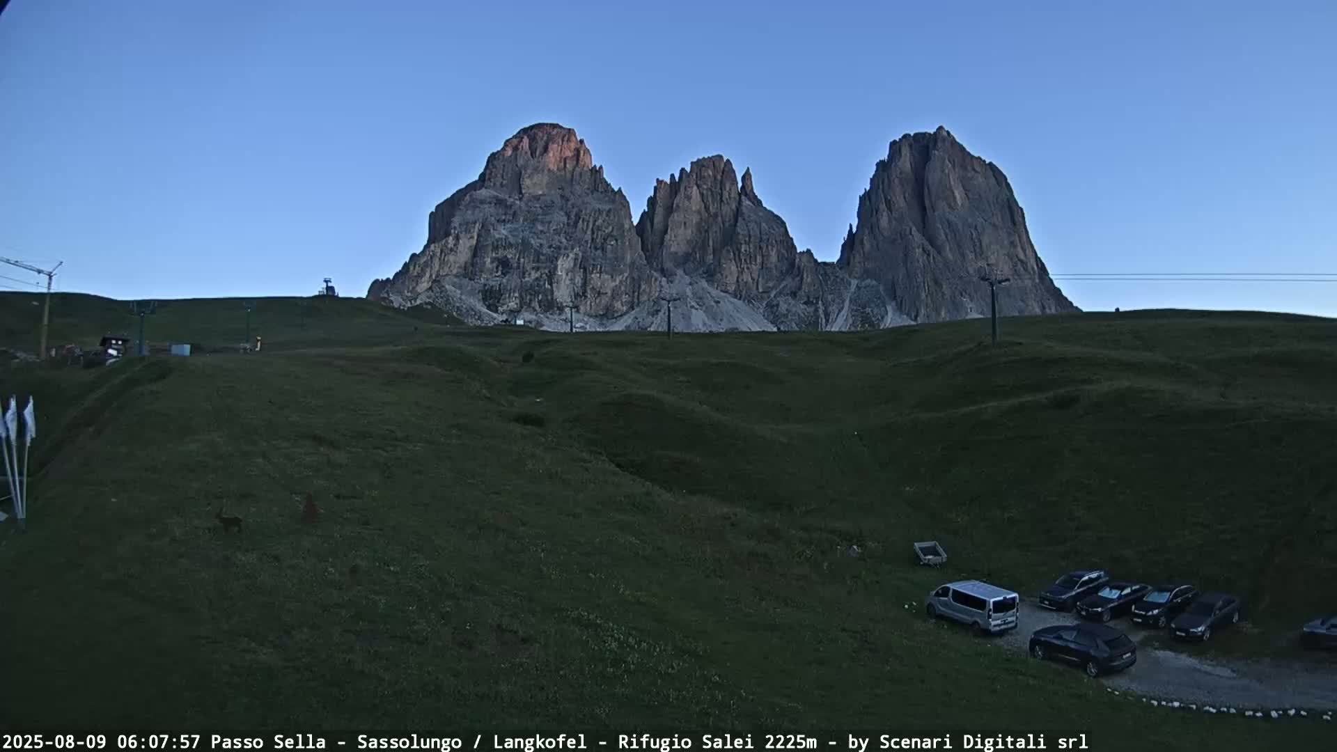Sassolungo , Langkofel - Passo Sella Ski Slopes Dolomites Live Cam  - Bolzano, Trentino-South Tyrol, Italy