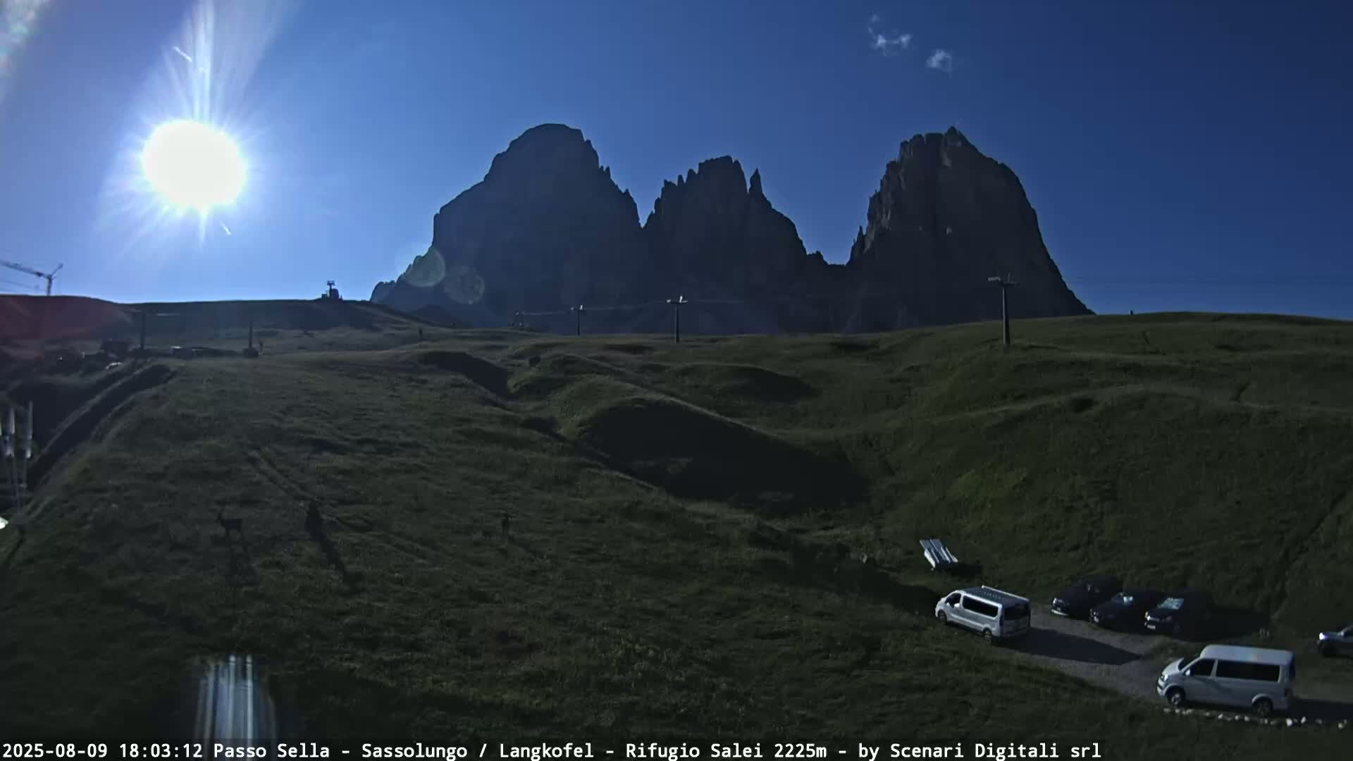 Sassolungo , Langkofel - Passo Sella Ski Slopes Dolomites Live Cam  - Bolzano, Trentino-South Tyrol, Italy