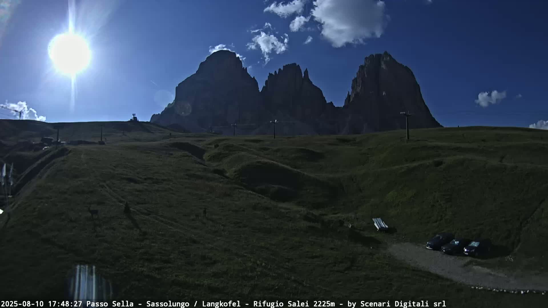 Sassolungo , Langkofel - Passo Sella Ski Slopes Dolomites Live Cam  - Bolzano, Trentino-South Tyrol, Italy