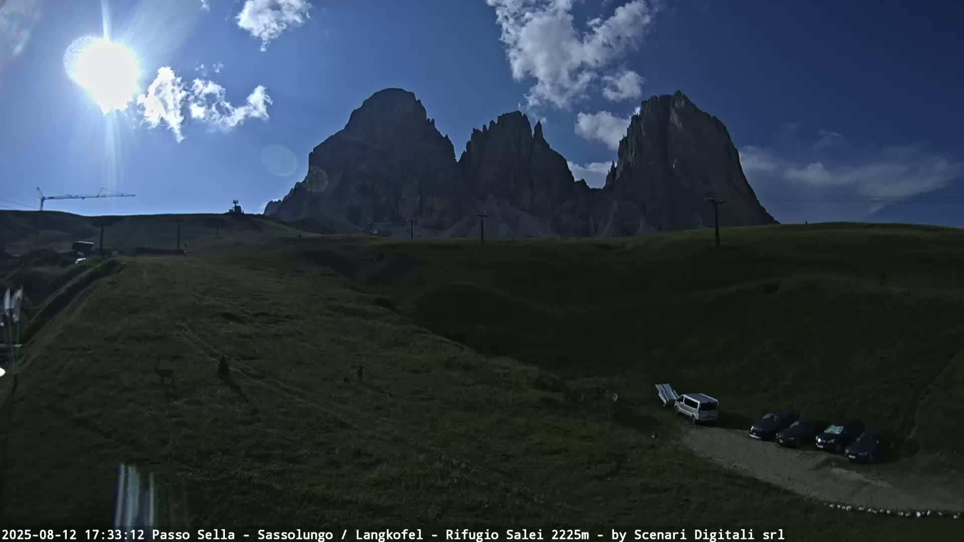 Sassolungo , Langkofel - Passo Sella Ski Slopes Dolomites Live Cam  - Bolzano, Trentino-South Tyrol, Italy