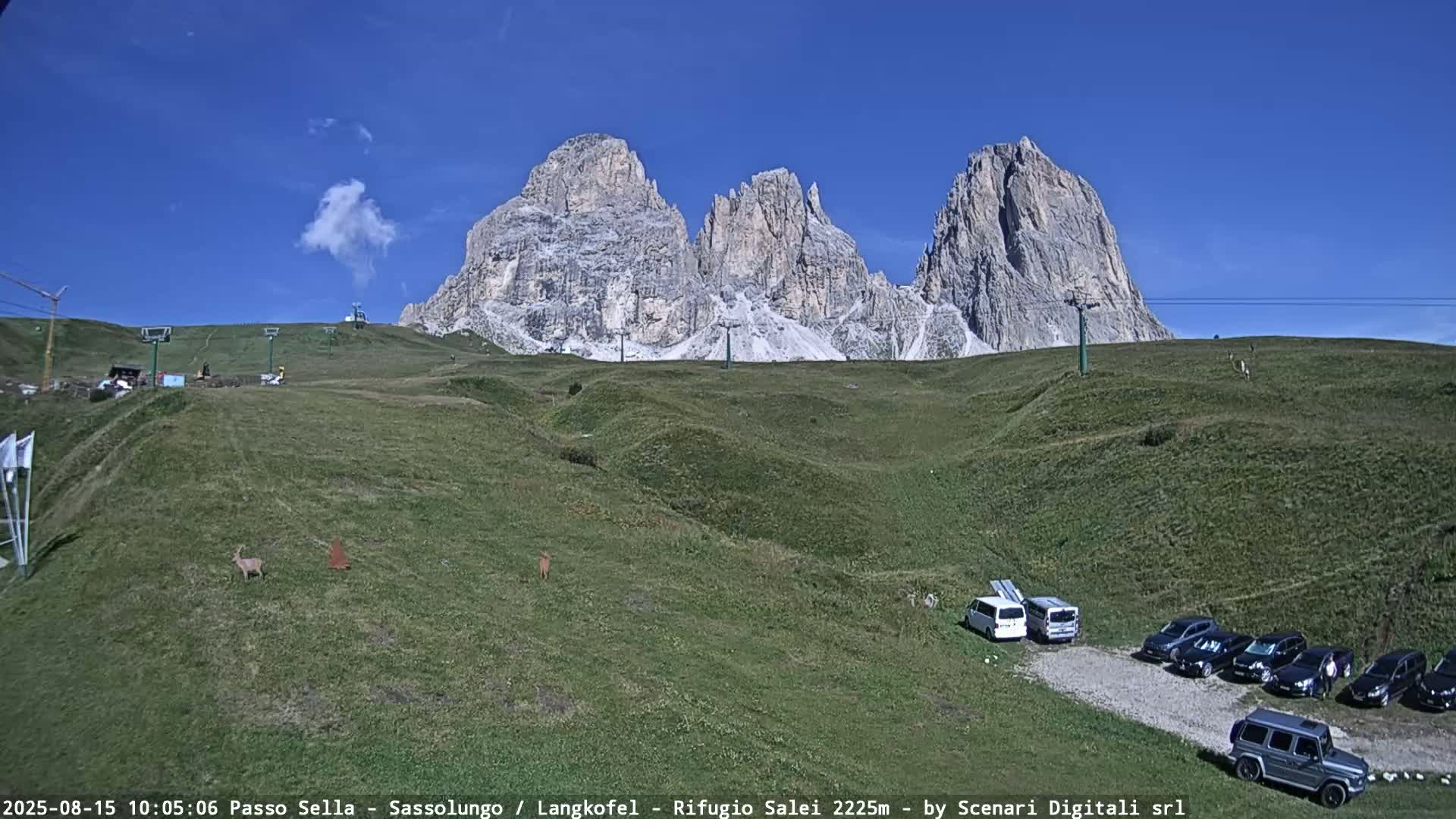 Sassolungo , Langkofel - Passo Sella Ski Slopes Dolomites Live Cam  - Bolzano, Trentino-South Tyrol, Italy