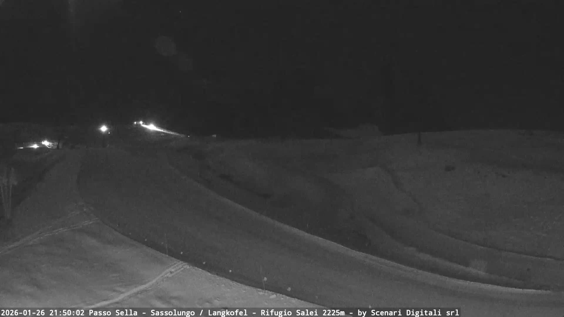 Sassolungo , Langkofel - Passo Sella Ski Slopes Dolomites Live Cam  - Bolzano, Trentino-South Tyrol, Italy