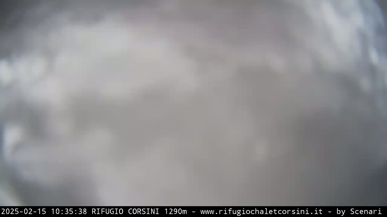 A blurry, overcast outdoor scene shows a mostly gray sky with some lighter areas.