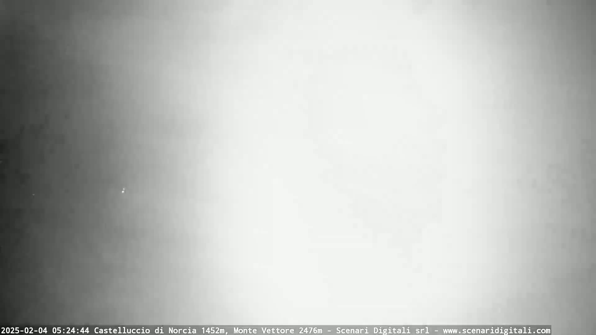 A mostly clear, light gray sky is visible.