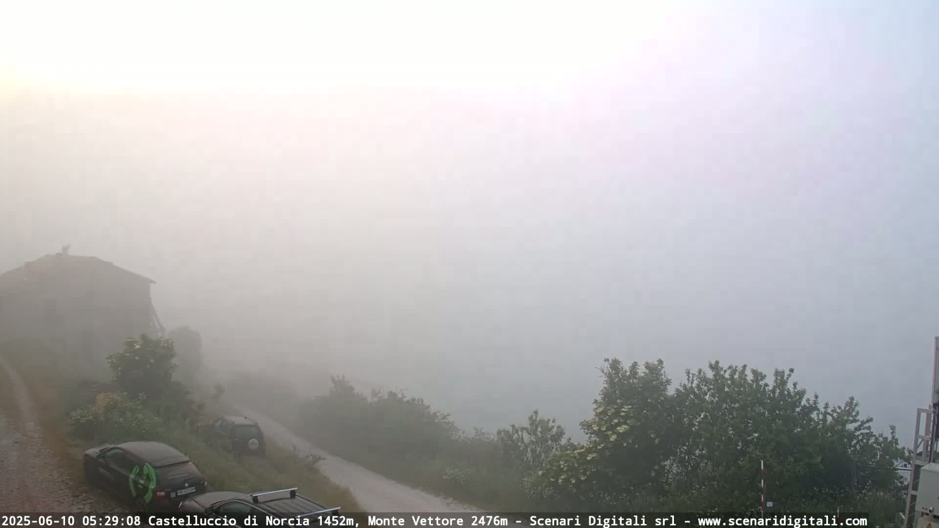 Castelluccio City di Norcia & Monte Vettoretto Mount Panaromic Live Cam - Perugia, Umbria, Italy