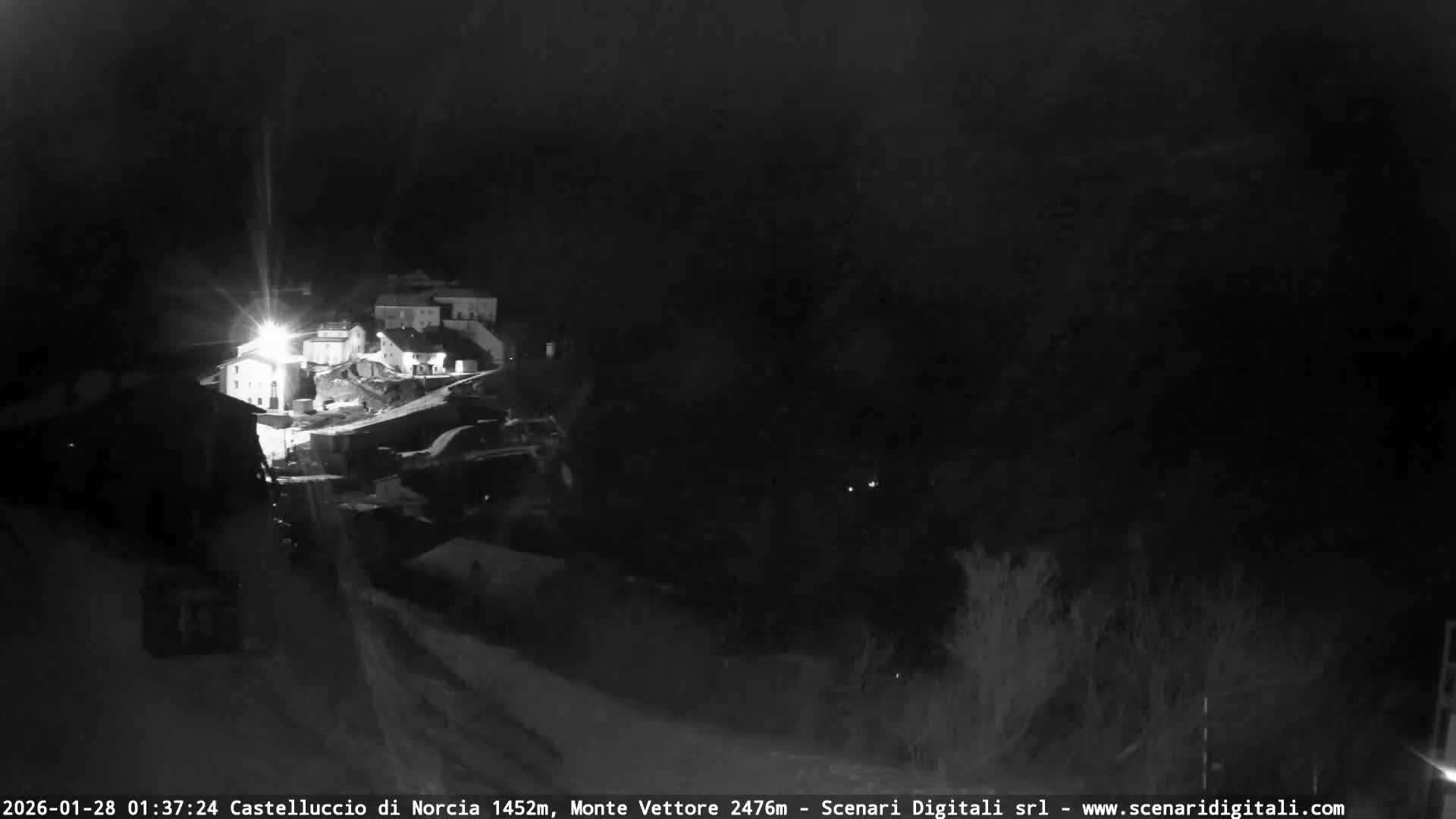 Castelluccio City di Norcia & Monte Vettoretto Mount Panaromic Live Cam - Perugia, Umbria, Italy