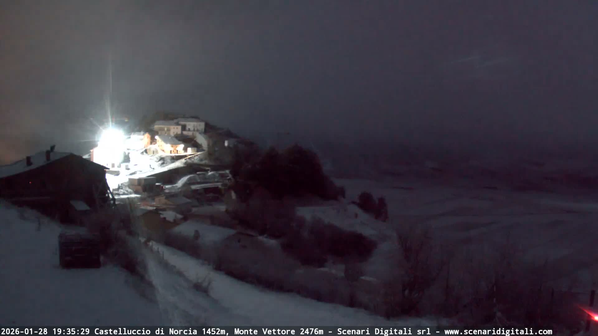 Castelluccio City di Norcia & Monte Vettoretto Mount Panaromic Live Cam - Perugia, Umbria, Italy