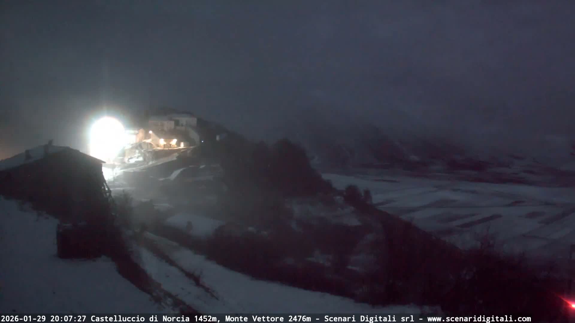 Castelluccio City di Norcia & Monte Vettoretto Mount Panaromic Live Cam - Perugia, Umbria, Italy