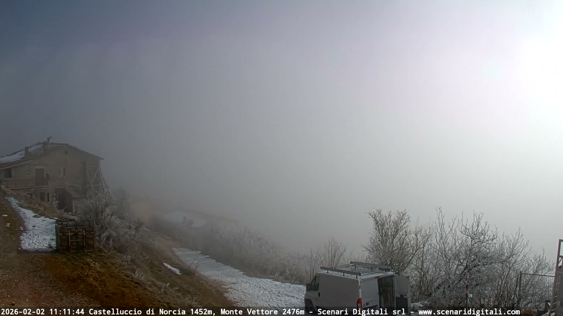 Castelluccio City di Norcia & Monte Vettoretto Mount Panaromic Live Cam - Perugia, Umbria, Italy