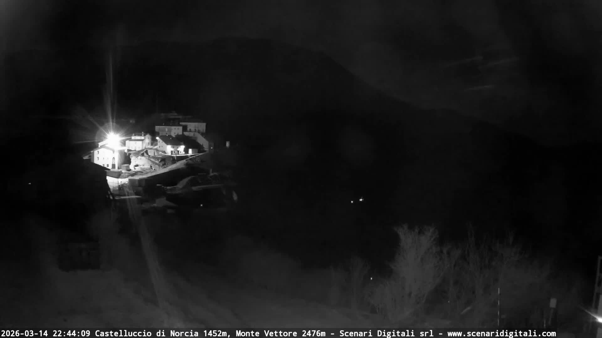 Castelluccio City di Norcia & Monte Vettoretto Mount Panaromic Live Cam - Perugia, Umbria, Italy
