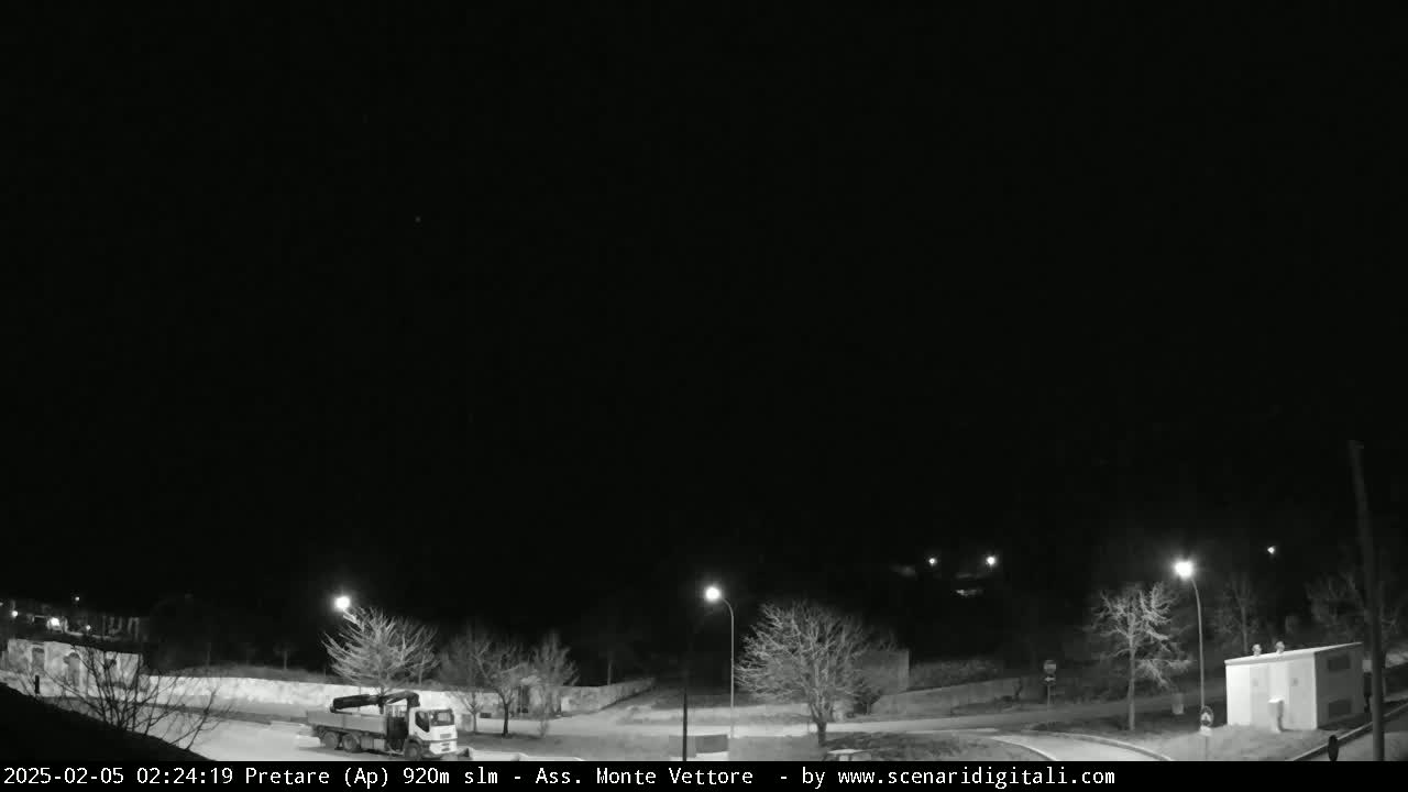 Monte Vettore Mount Panaromic from Pretare Live Cam - Ascoli Piceno, Marche, Italy