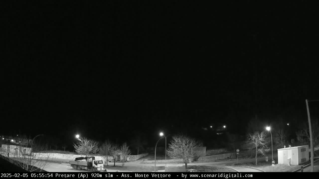 Monte Vettore Mount Panaromic from Pretare Live Cam - Ascoli Piceno, Marche, Italy