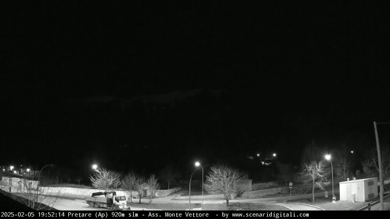 Monte Vettore Mount Panaromic from Pretare Live Cam - Ascoli Piceno, Marche, Italy