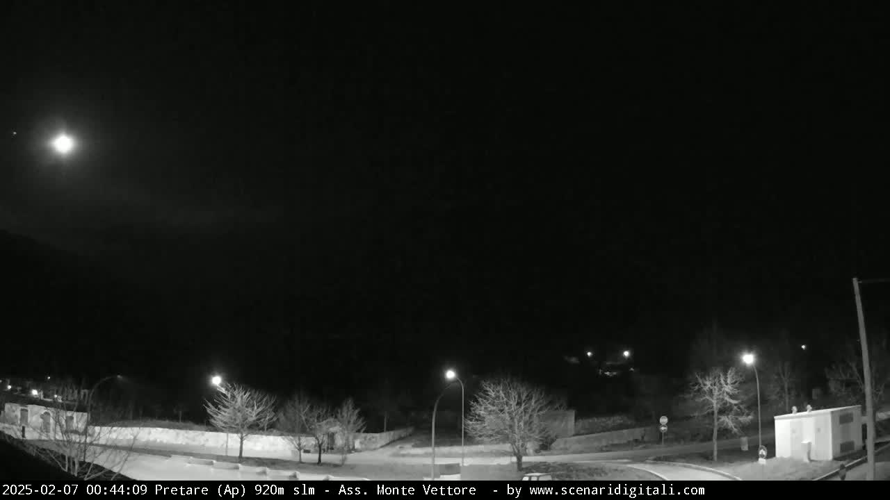 Monte Vettore Mount Panaromic from Pretare Live Cam - Ascoli Piceno, Marche, Italy
