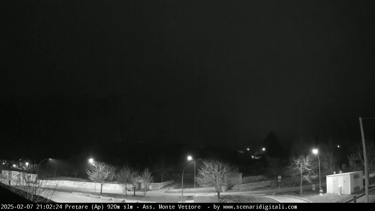 Monte Vettore Mount Panaromic from Pretare Live Cam - Ascoli Piceno, Marche, Italy