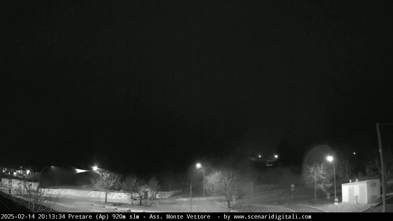 Monte Vettore Mount Panaromic from Pretare Live Cam - Ascoli Piceno, Marche, Italy