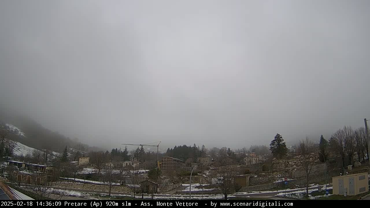 Monte Vettore Mount Panaromic from Pretare Live Cam - Ascoli Piceno, Marche, Italy