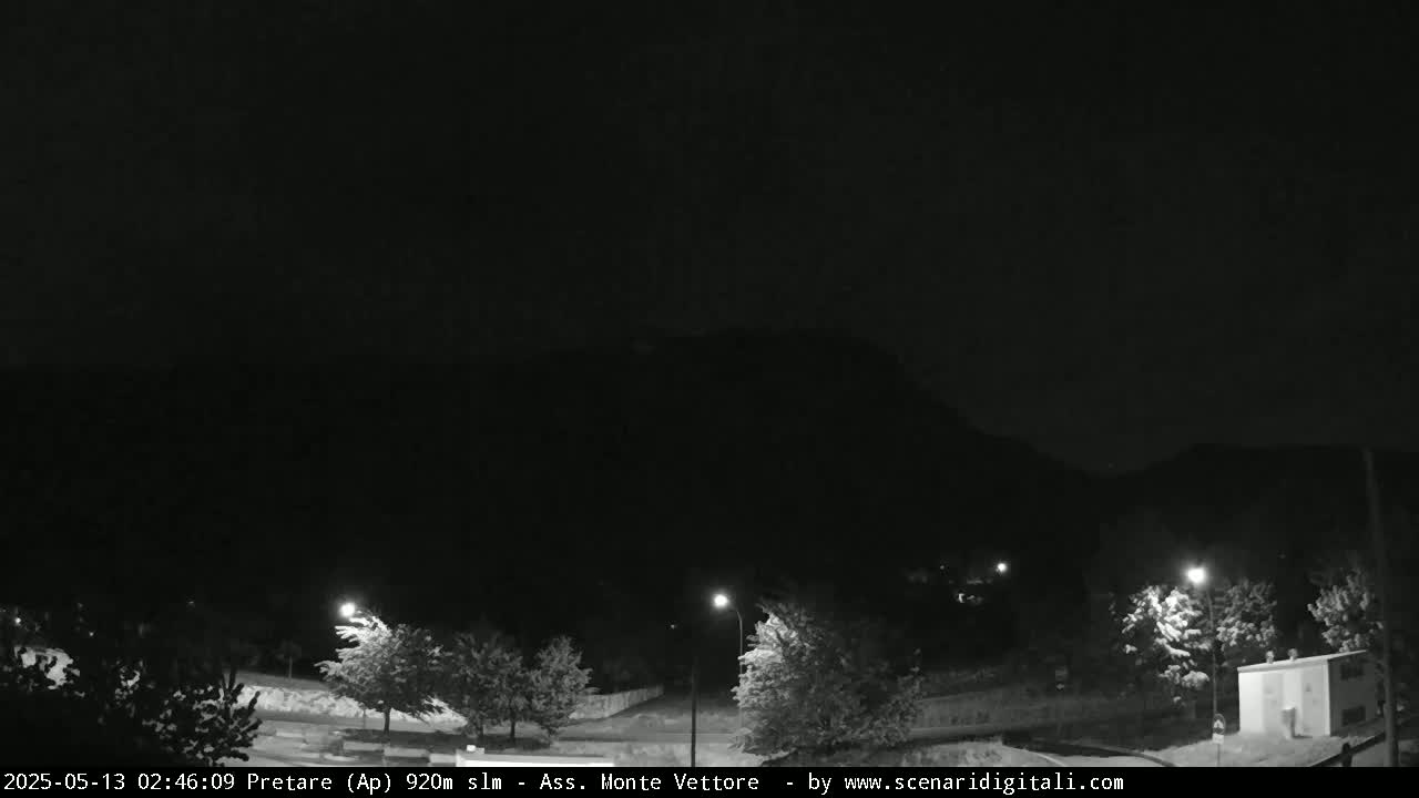 Monte Vettore Mount Panaromic from Pretare Live Cam - Ascoli Piceno, Marche, Italy