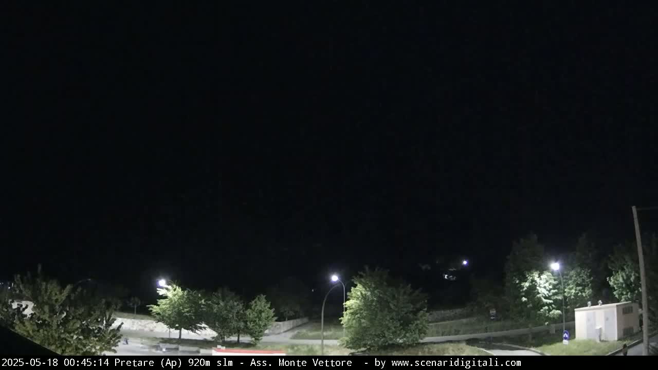 Monte Vettore Mount Panaromic from Pretare Live Cam - Ascoli Piceno, Marche, Italy