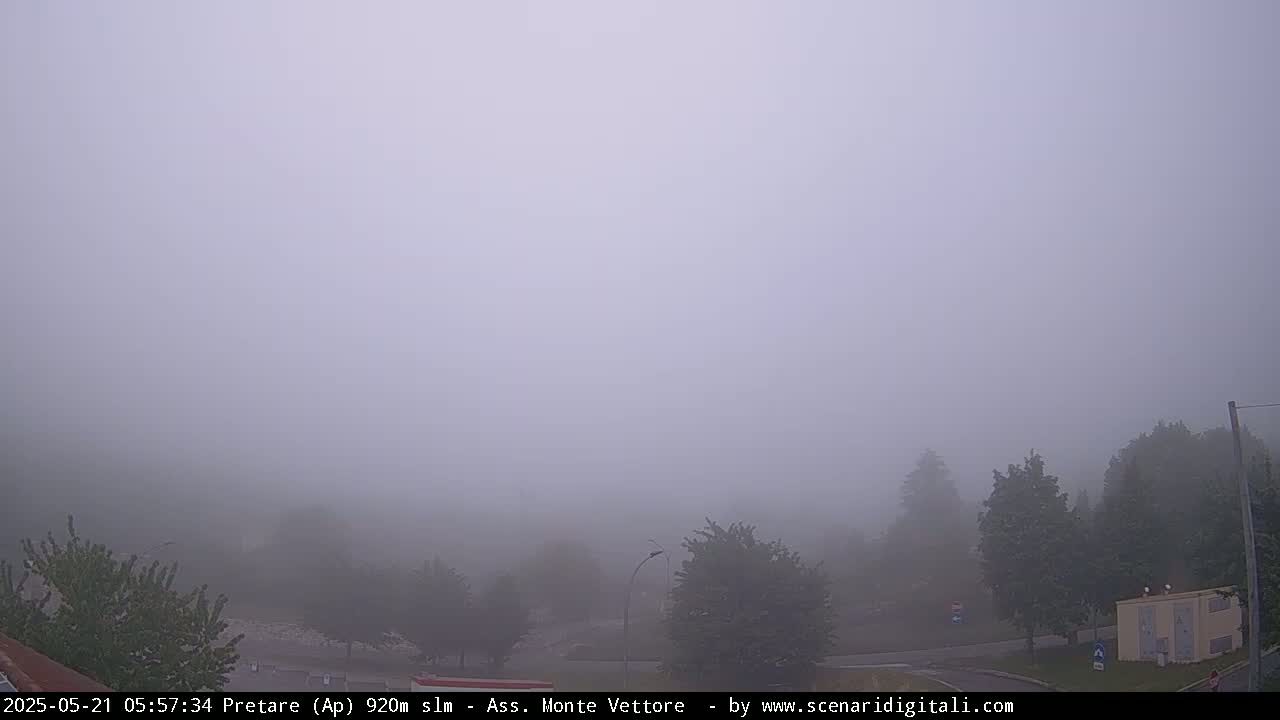 Monte Vettore Mount Panaromic from Pretare Live Cam - Ascoli Piceno, Marche, Italy