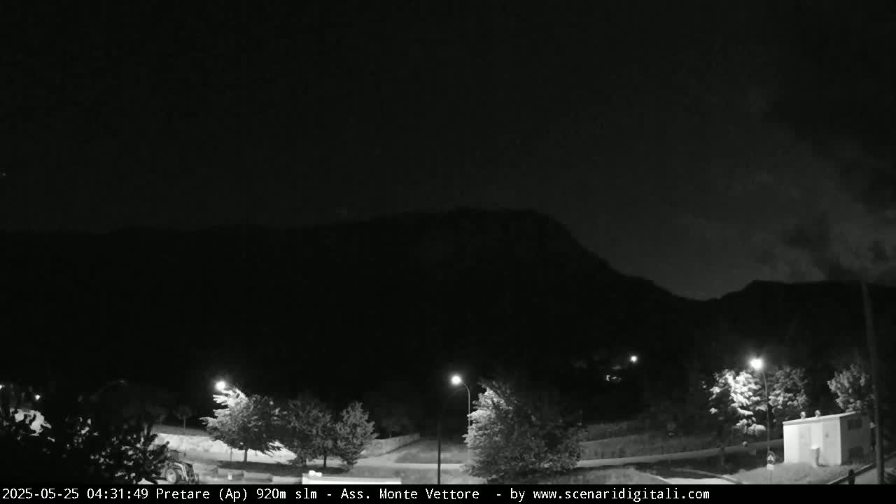 Monte Vettore Mount Panaromic from Pretare Live Cam - Ascoli Piceno, Marche, Italy