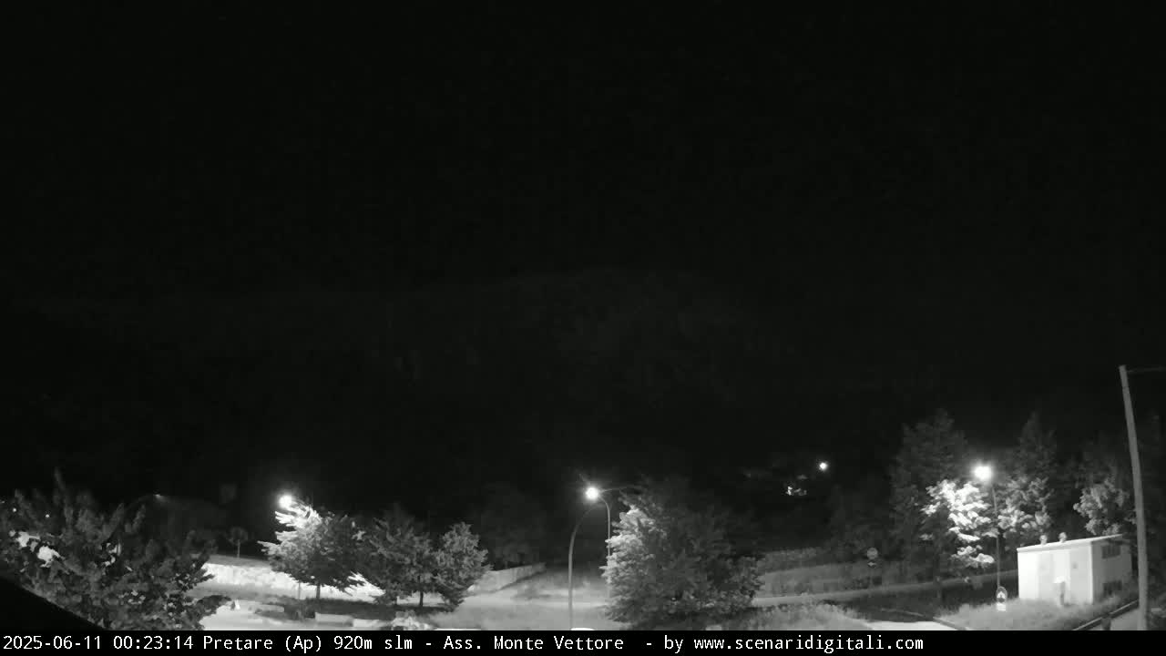 Monte Vettore Mount Panaromic from Pretare Live Cam - Ascoli Piceno, Marche, Italy