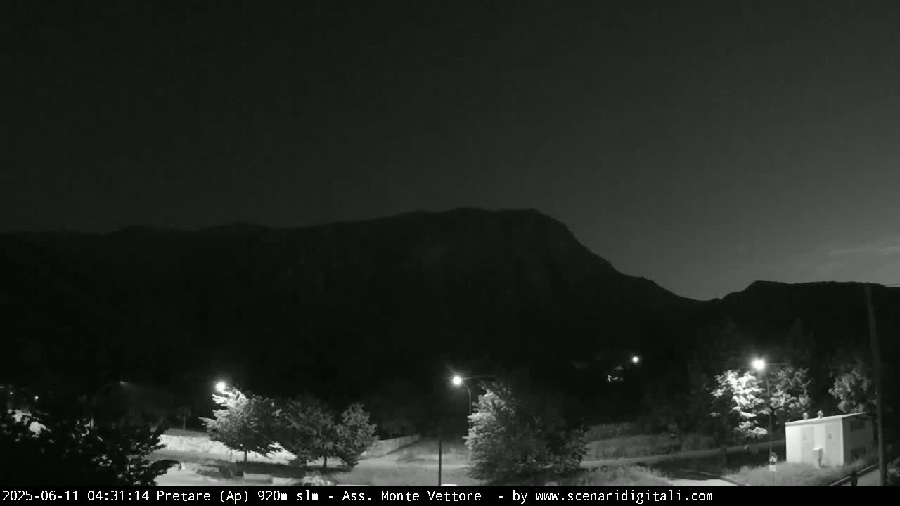 Monte Vettore Mount Panaromic from Pretare Live Cam - Ascoli Piceno, Marche, Italy