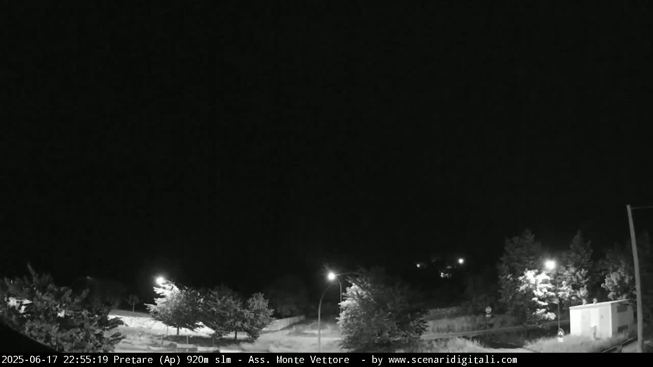 Monte Vettore Mount Panaromic from Pretare Live Cam - Ascoli Piceno, Marche, Italy