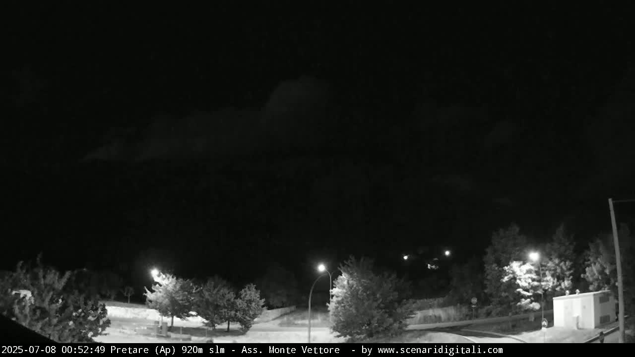 Monte Vettore Mount Panaromic from Pretare Live Cam - Ascoli Piceno, Marche, Italy