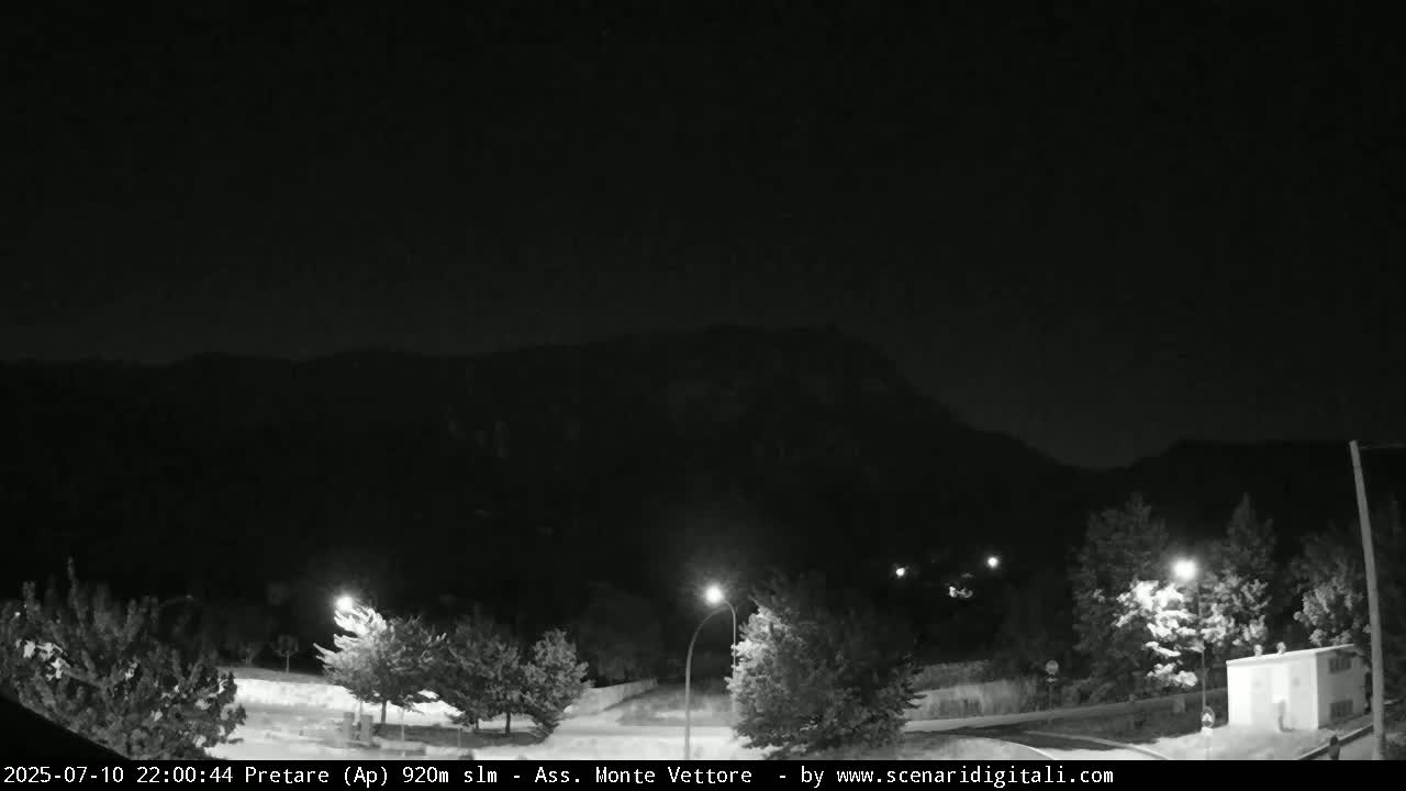 Monte Vettore Mount Panaromic from Pretare Live Cam - Ascoli Piceno, Marche, Italy