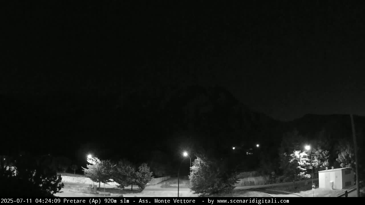 Monte Vettore Mount Panaromic from Pretare Live Cam - Ascoli Piceno, Marche, Italy