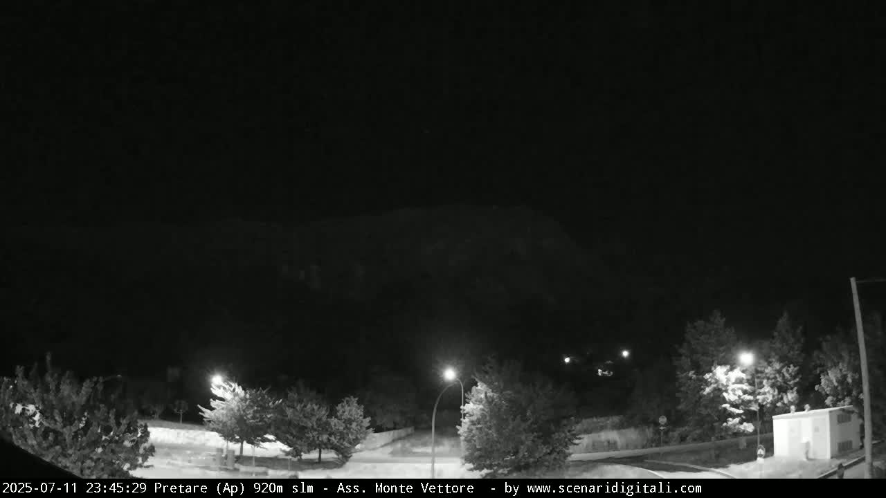 Monte Vettore Mount Panaromic from Pretare Live Cam - Ascoli Piceno, Marche, Italy