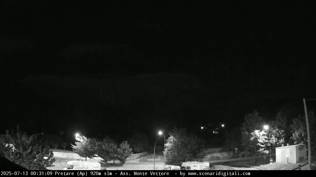 Monte Vettore Mount Panaromic from Pretare Live Cam - Ascoli Piceno, Marche, Italy