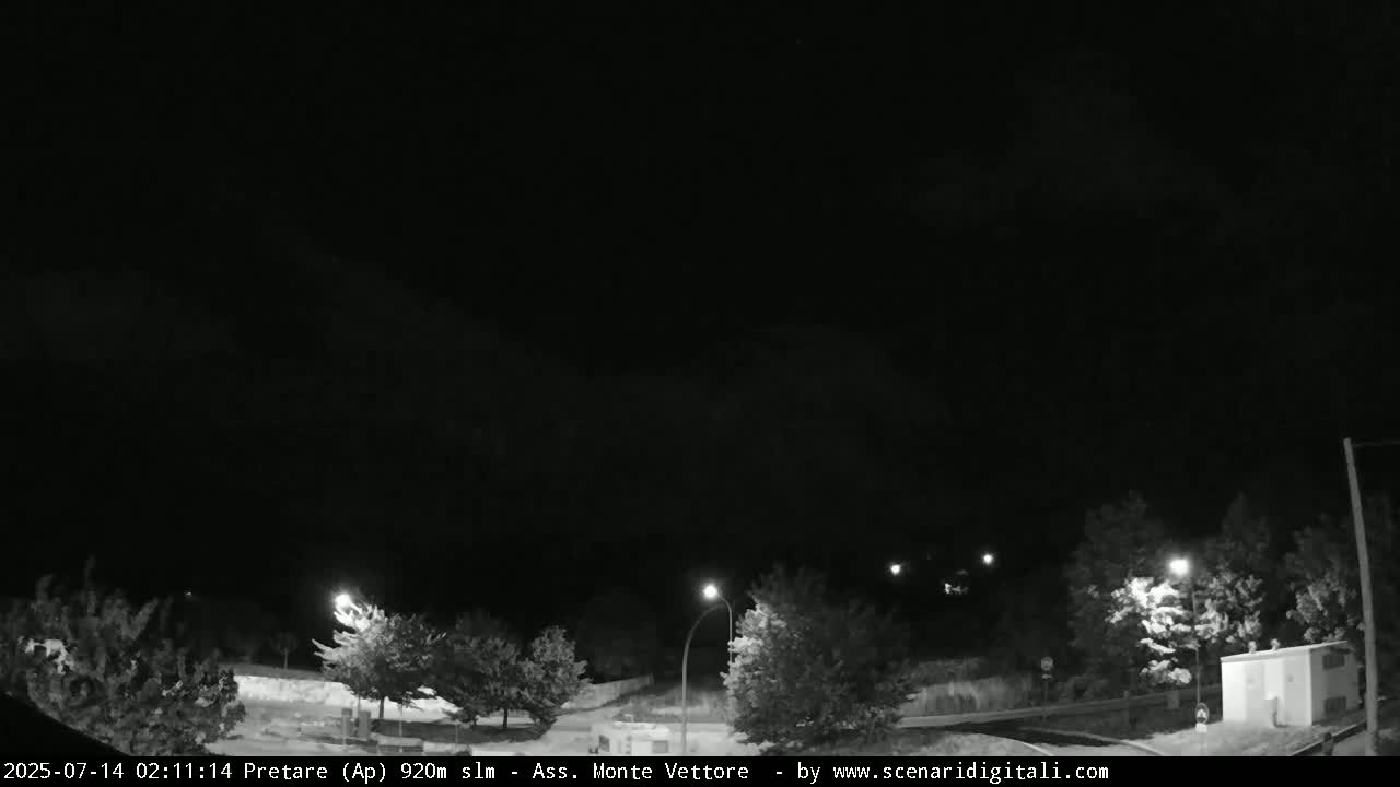 Monte Vettore Mount Panaromic from Pretare Live Cam - Ascoli Piceno, Marche, Italy
