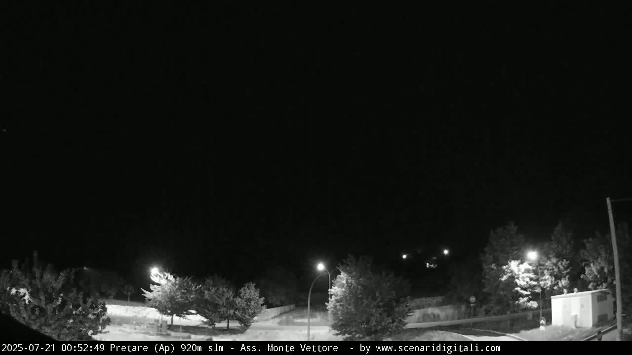 Monte Vettore Mount Panaromic from Pretare Live Cam - Ascoli Piceno, Marche, Italy