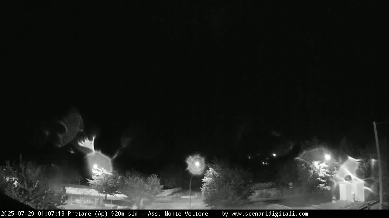 Monte Vettore Mount Panaromic from Pretare Live Cam - Ascoli Piceno, Marche, Italy