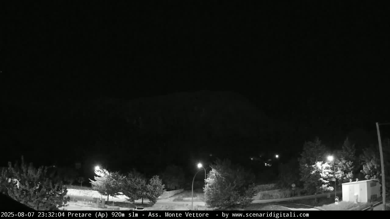 Monte Vettore Mount Panaromic from Pretare Live Cam - Ascoli Piceno, Marche, Italy