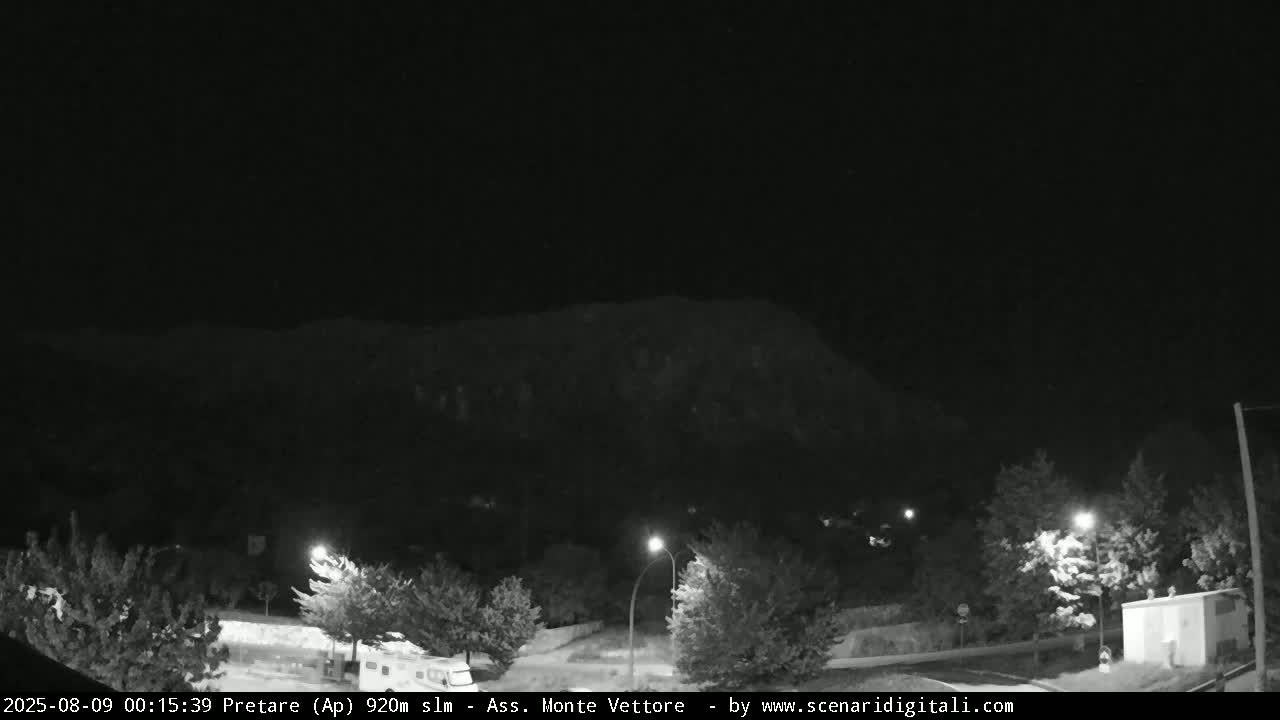Monte Vettore Mount Panaromic from Pretare Live Cam - Ascoli Piceno, Marche, Italy