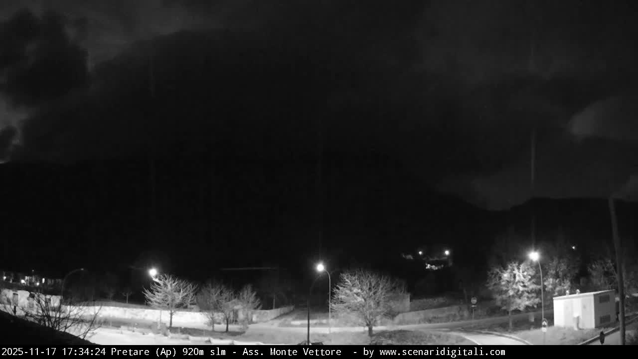 Monte Vettore Mount Panaromic from Pretare Live Cam - Ascoli Piceno, Marche, Italy